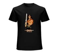 LAM PURE Conan The Barbarian v1 Black Khaki Natural Poster Short-Sleeve T-Shirts Black L