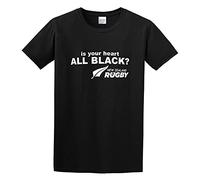 LAM PURE New Zealand All Black Rugby Unisex 100% Cotton Short-Sleeve T-Shirts Black L