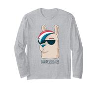 Lama Alpaga avec Le Drapeau De La France Lamarseillaise Manche Longue