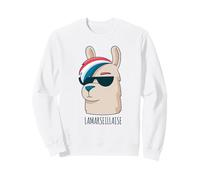Lama Alpaga avec Le Drapeau De La France Lamarseillaise Sweatshirt