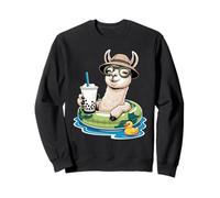 Lama Boba Perle Thé au Lait Lamas Sweatshirt