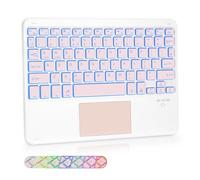 LAMA Clavier sans fil avec pavé tactile pour iPad, Windows et Android | Pavé tactile multi-touch et 13 touches de raccourci, connexion Bluetooth stable, ultra fin et léger pour les voyages et un