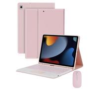 LAMA Étui avec clavier Bluetooth avec pavé tactile et souris, étui amovible sans fil de 10,2 et 10,5" pour iPad (9{^>e<^} 2021/8{^>e<^} 2020/7{^>e<^} génération 2019, iPad Air 3 2019, iPad Pro 2017