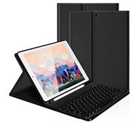 LAMA Étui avec clavier pour iPad 10,2 et 10,5", clavier sans fil pour iPad 10,2 et 10,5" (9ème 2021/8{^>e<^} 2020/7{^>e<^} génération 2019, iPad Air 3 2019, iPad Pro 2017) Clavier et porte-crayon