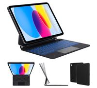 LAMA Étui magnétique avec clavier pour iPad 10{^>e<^} génération 2022, étui magique pour iPad 10{^>e<^} génération avec clavier 11,9", rétroéclairage 7 couleurs, pavé tactile multi-touch, support en