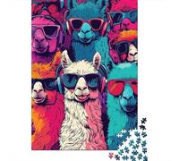 Lama Lunettes Casque Puzzle, 1000 Pièces Jeu Intérieur Adulte | 38x26cm Carton, Exercice Mental, Finition Surface Lisse, Amateurs D'art, Réduction Du Stress