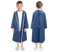 LAMA Manteau de pluie pour enfant - Poncho de pluie léger pour fille - Veste de pluie réutilisable - Cape de pluie avec capuche et housse de sac à dos - Pour vélo, randonnée, camping, voyage
