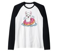 Lama Mignon et drôle dans Un Beignet Manche Raglan