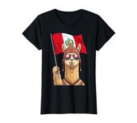 Lama pérou Drapeau Lunettes de Soleil drôles T-Shirt Graphique avec Valeur