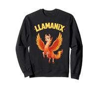 Lama Phoenix Hybride Flaming Wings Créature Fantastique Sweatshirt