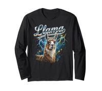 Lama Vintage 90s Retro Funny Lama 80's Hommes Femmes Manche Longue