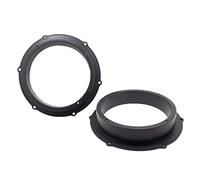 Lamala Lot de 2 anneaux d'espacement de montage de haut-parleurs de voiture noirs de 16,5 cm pour Magotan-Skoda - Entretoises universelles solides pour haut-parleurs de voiture