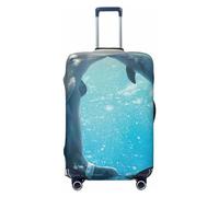 LAMAME Housse de protection élastique lavable pour valise, motif cochon mignon, Winter the Dauphin, XL