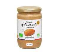 L'AMANDAIE - Purée d'Amande Complète Crue Bio - 630g en Pot en Verre - 100% Amande Bio - Artisanale Française - Idéale à Tartiner ou en Cuisine