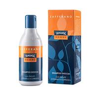 L'AMANDE - Shampoing pour homme aux extraits de basilic, gel douche et gel douche, hydratant corps et cheveux, bain moussant doux et naturel - Safran, 250 ml