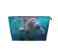 Lamantin de mer, Trousse de Toilette Trousse de Maquillage Sac à cosmétiques Trousse de Toilette de Voyage Portable