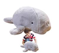 Lamantin en Peluche - Grande Peluche Vache Marine Douce et Peau-Agréalble | Oreiller Peluches Confort pour Lit, Canapé, Salle à Manger, Bureau, Chambre d'Enfant, Cadeau Adorable pour Adultes, Filles