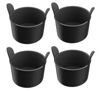 Lamapee Lot de 4 ramequins en silicone pour friteuse à air et four - Noir