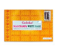 LAMARE - Bâtonnets d'Encens Goloka Nag Champa Fusion Series - Deux Fragrances par Bâtonnet - Une Nouvelle Touche - Variété Aromatique - Artisanat Méticuleux - 15 GR x 12 Boîtes = 180 GR (White Sage)