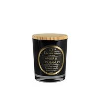 Lamare - Bougie parfumée Numbers - Bougie 100% végétale - Pot en verre et couvercle en bois - CERABELLA (Amber & Olibanum, 7,5x10 CM)