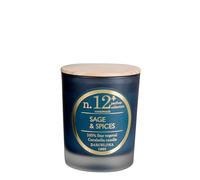 Lamare - Bougie parfumée Numbers - Bougie 100% végétale - Pot en verre et couvercle en bois - CERABELLA (Sage & Spices, 7,5x10 CM)