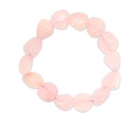 LAMARE - Bracelet Bord Roulé Quartz Rose - Bijoux Energie et Bien-être - Protection Energie - Amour Inconditionnel - Paix Intérieure - Libère les Chagrins.