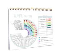 Lamare Calendrier de suivi des habitudes - Journal d'habitudes inspirant avec reliure en spirale - Journal de suivi des habitudes quotidiennes et tableau d'objectifs - Journal d'objectifs de