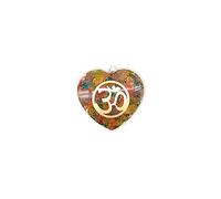 LAMARE - Pendentif Coeur Orgonite des 7 Om Chakras - Équilibre Energétique - Harmonie - Cadeau.