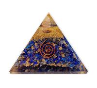 LAMARE - Pyramide d'Orgonite avec Lapis Lazuli - Équilibre Énergétique et Protection - Élégance et Pureté - Mentalité et Sagesse - Force Divine - 3" (76 mm env.).