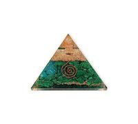 LAMARE - Pyramide d'Orgonite avec Malachite - Équilibre énergétique et protection - Calme - Bien-être - Équilibre et harmonisation - Flux Énergie Positive - 2" (51 mm env.).
