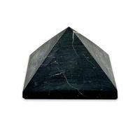 LAMARE - Pyramides de Shungite Mate - Minéral Unique - Géométrie Énergétique - Amélioration du Bien-être - Neutralisation des Énergies - Réduction du Stress Électromagnétique - 1 Unité (3x3 CM)