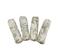 LAMARE - Sauge Blanche Californienne Apiana à brûler - Récoltée de manière 100% Artisanale et Durable - Idéale pour Les nettoyages et Les rituels énergétiques - Pack de 4 unités.