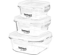 Lamart Air Coffret, 320ml/520ml/800ml Capacité, Transparent, Lot de 3