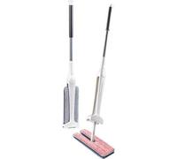 LAMART LT8036 Mop plat 2 en 1 sur charnière, lavable avec fermeture velcro, barre de mop avec longueur 149 cm, plastique, textile, 32x 11cm, longueur 149 cm