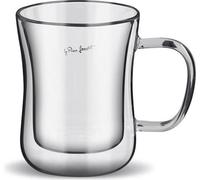LAMART LT9033 Verre borosilicate double thermo pour boissons froides et chaudes, verre, transparent, volume : 400 ML, hauteur 11,8 cm