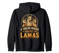 Lamas Si Vous Me Cherchez Citation Vintage Rurale Sweat à Capuche