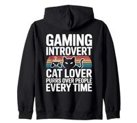 L'amateur de Chat introverti ronronne sur Les Gens à Chaque Fois Sweat à Capuche
