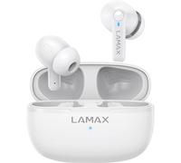 Lamax Clips1 Play Oreillette Bluetooth Stereo blanc affichage de la charge de la batterie, boîtier de charge, volume réglable