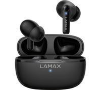 Lamax Clips1 Play Oreillette Bluetooth Stereo noir affichage de la charge de la batterie, boîtier de charge, volume réglable, résistant à la sueur, commande