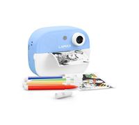 LAMAX InstaKid2 Play Blue Appareil photo instantané pour enfants avec impression thermique sans encre, selfie, jeux, autocollants, USB-C, 2 rouleaux de papier thermique (InstaKid2 Play Blue)