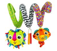 LAMAZE Activity Spiral Baby Pram Toy , Soft Baby Sensory Toy Ideal for Prams and Pushchairs , Suitable from 0 - 6 Months, Boys and Girls