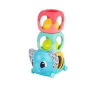 Lamaze Cube empilable, hochet et roule, jeu sensoriel pour nouveau-né, jouet empilable et hochet pour tout-petits, jouet hochet pour bébé, jouet de développement pour garçons et filles 6 mois +