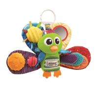 Lamaze Peluche Jacques le Paon – Jouet d’éveil sensoriel à clipser sur poussette, pour nouveau-né