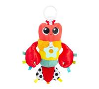 LAMAZE Marianne la Sirène, Jouet Sensoriel Bébé avec Clip, dès la Naissance | Queue qui crépite, grelot, tresse texturée et étoile de mer à mordiller, clip poussette, jouet d'éveil pour bébé