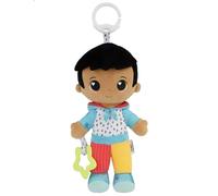 LAMAZE Mon Ami Lucas | Jouet de Landau à Clipser avec Textures Multiples, Carillon, Pieds Bruissants, Anneau de Dentition | Jouet Sensoriel pour Bébé dès 0 Mois