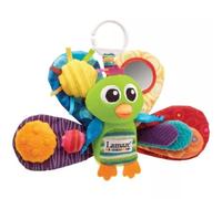Lamaze Peluche Jacques le Paon – Jouet d’éveil sensoriel à clipser sur poussette, pour nouveau-né