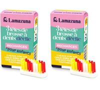 LAMAZUNA 3 TÊTES DE BROSSE A DENTS RECHARGES POUR ENFANTS (Lot de 2)