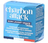 LAMAZUNA Charbon Attack Soin Lavant Visage Savon 25 g