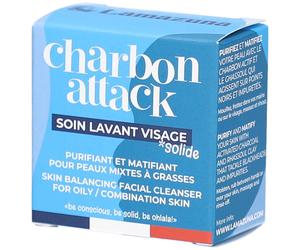 LAMAZUNA Charbon Attack Soin Lavant Visage Savon 25 g