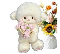 Lamb Bouquet (Rose Bouquet with Lamb Plush Toy) - Creative Magnetic Flower-Holding Lámb Doll | Rose Bóuquet Transforms Into A Hat Plush Toy | Cute Birthday Gift for Girls,